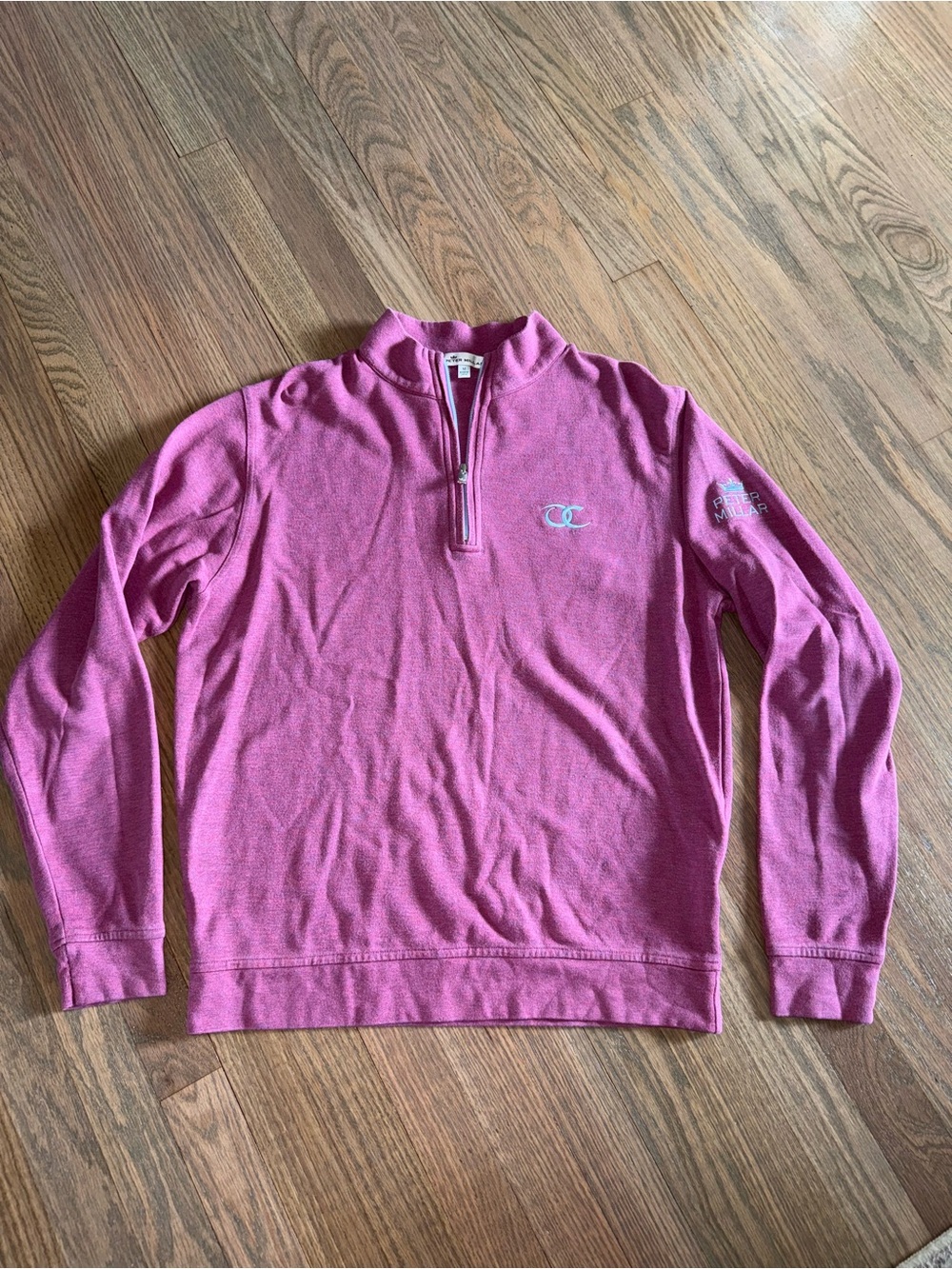 Men's Pink Quarter-Zip Sweater